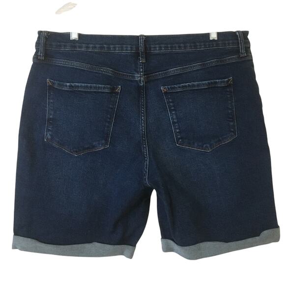 A.n.a A New Approach 16 P High-Rise Denim Bermuda 8 inch Inseam Shorts - Picture 2 of 4